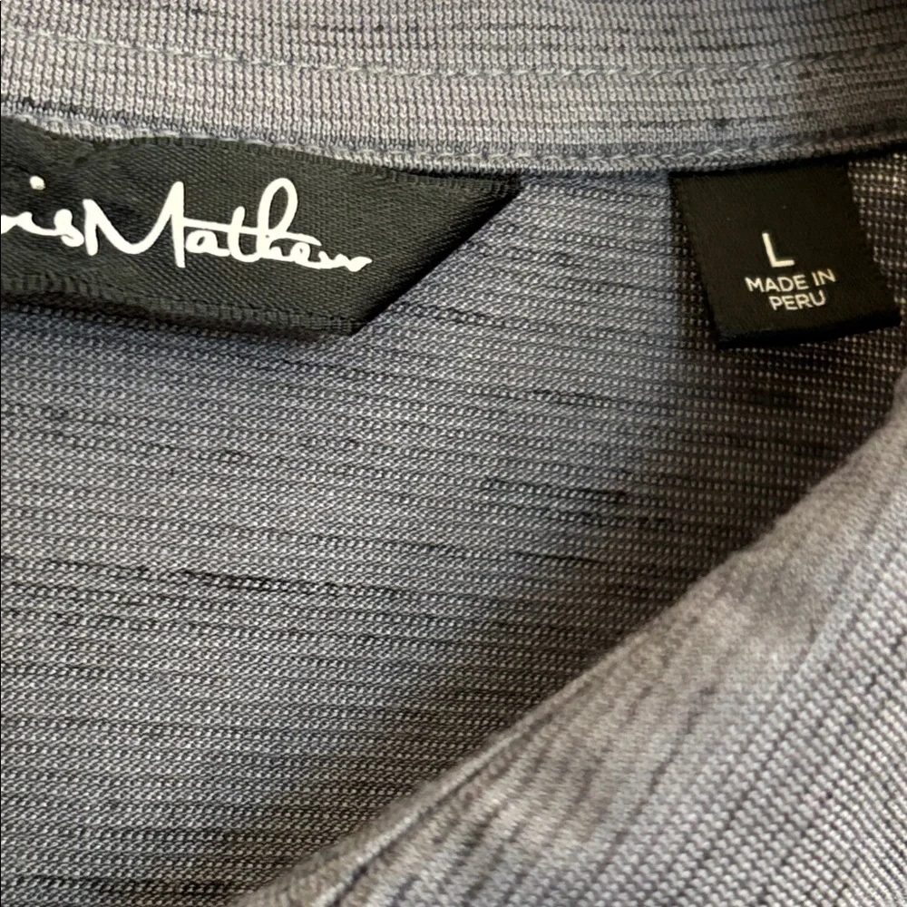 Travis Mathew Black Gray Heathered Golf Polo with Black Jax Logo Size L